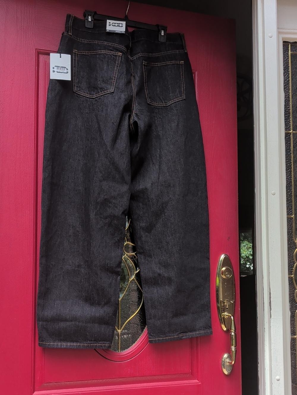 NWT- KBB by Kahlana Dark Wash (Kahlana) Barrel Jeans - Picture 5 of 9